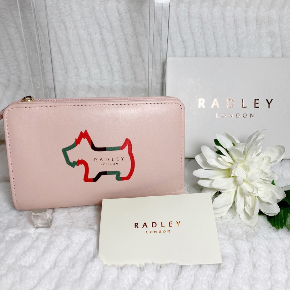 Radley London Radley Shadow Stripe Peach Leather Wallet  Boxed NEW